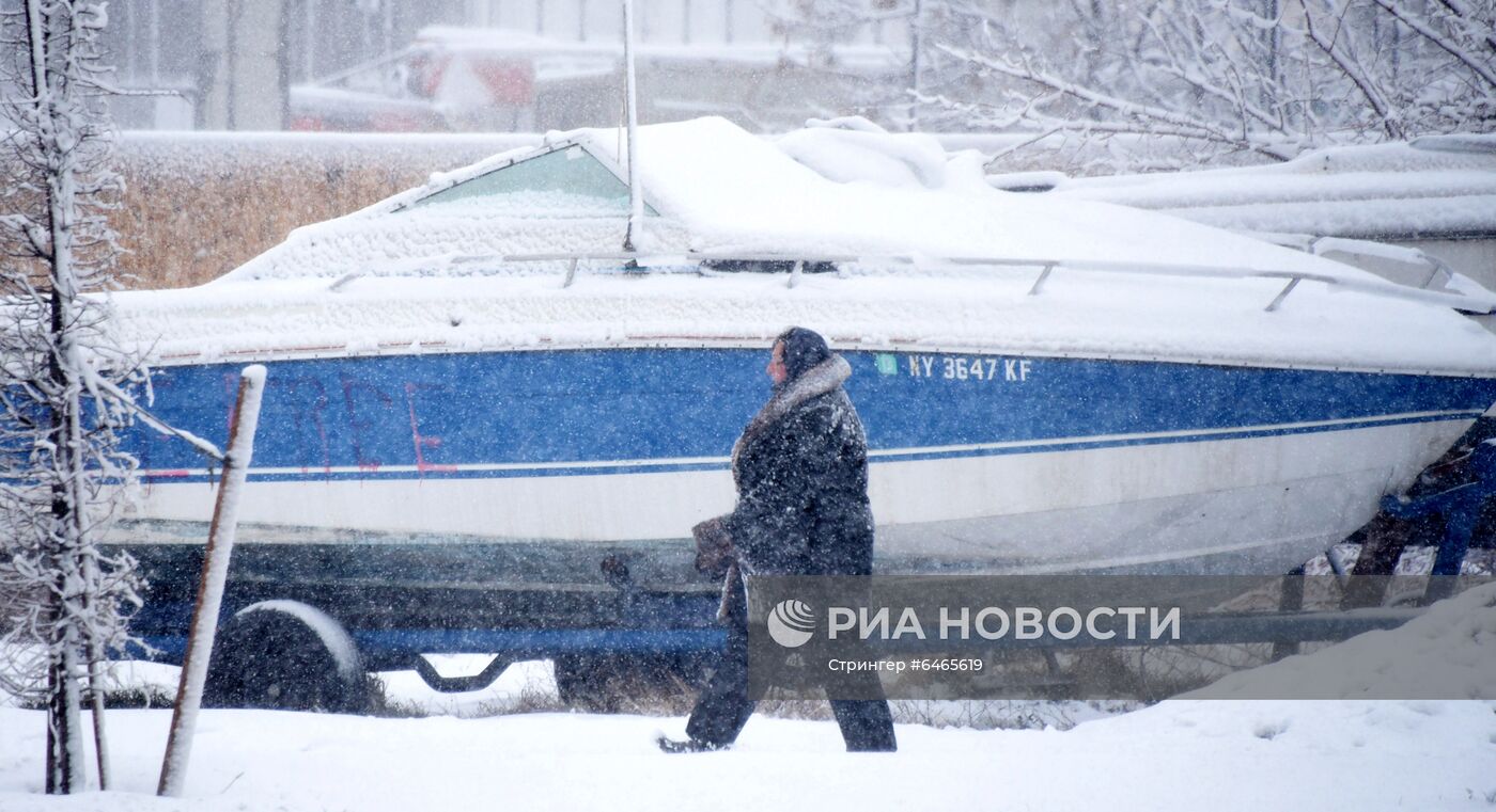 Последствия снегопада в Тбилиси