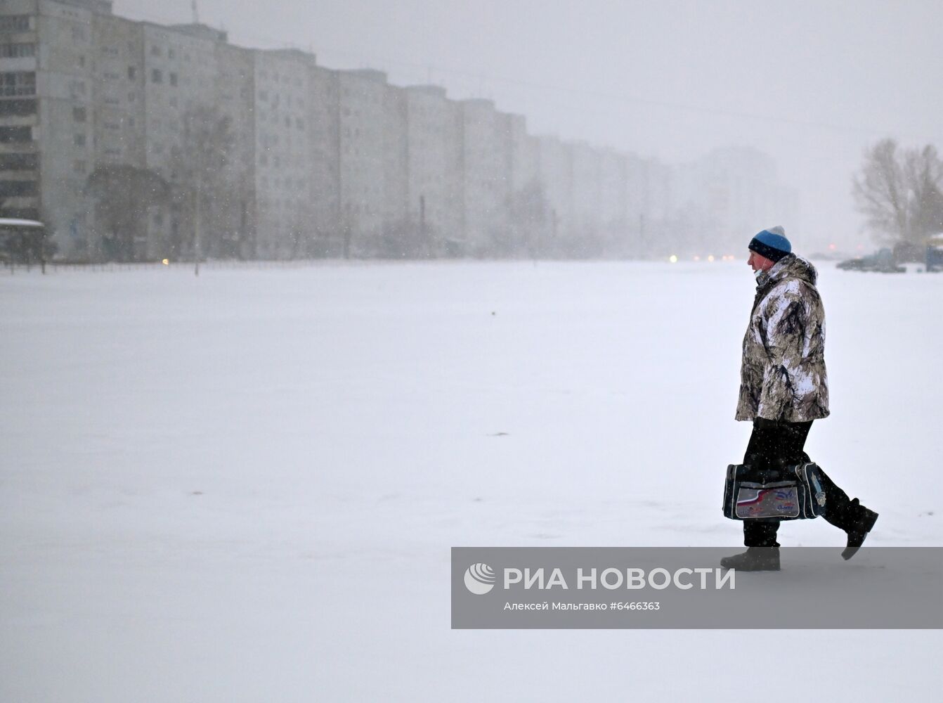 Последствия метели в Омске