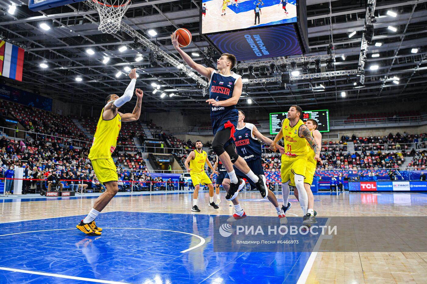 Баскетбол. Мужчины. Квалификация Евробаскета-2022. Матч Македония - Россия