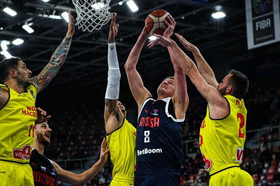 Баскетбол. Мужчины. Квалификация Евробаскета-2022. Матч Македония - Россия