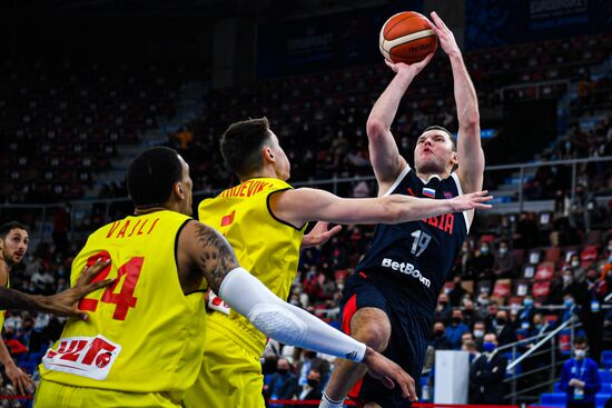 Баскетбол. Мужчины. Квалификация Евробаскета-2022. Матч Македония - Россия