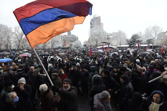 Акция протеста оппозиции в Ереване