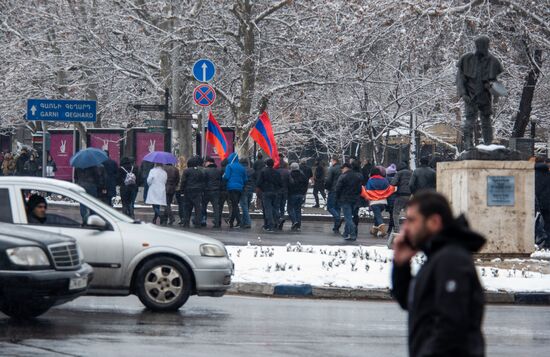 Акция протеста оппозиции в Ереване