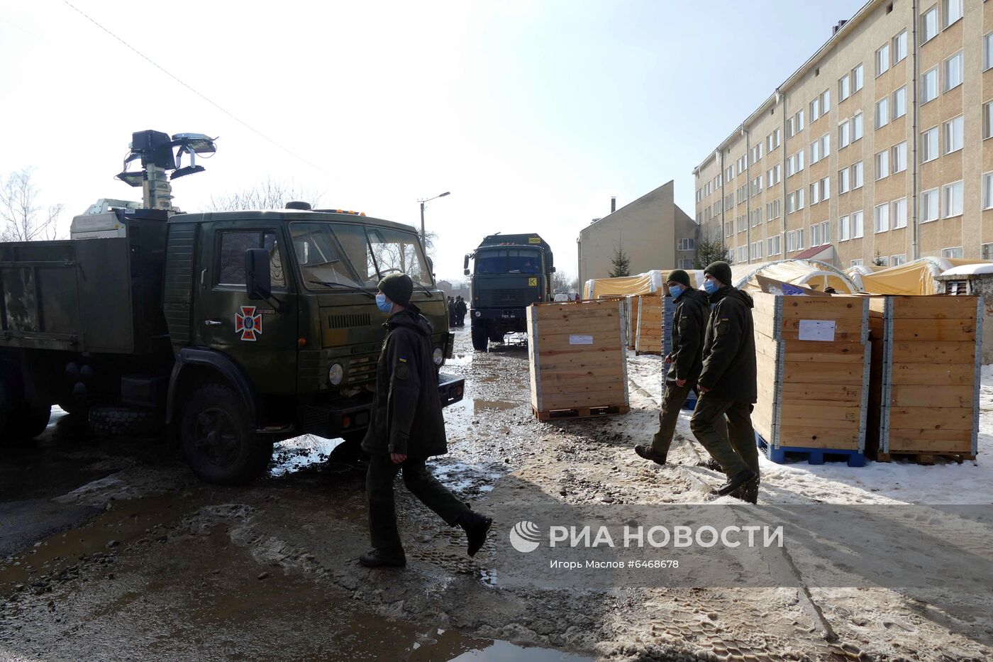 Первый на Украине мобильный госпиталь для больных коронавирусом