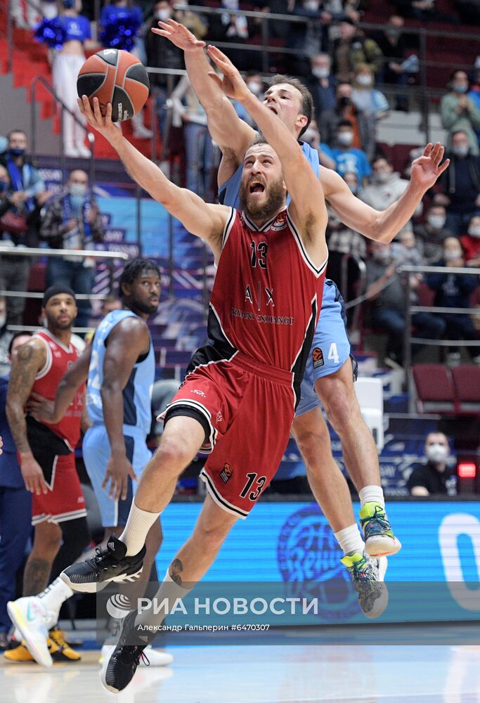 Баскетбол. Евролига. Матч "Зенит" - "Олимпия"