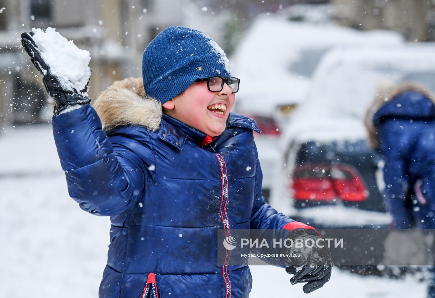 Снегопад в Баку