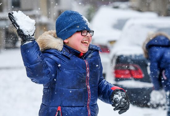 Снегопад в Баку