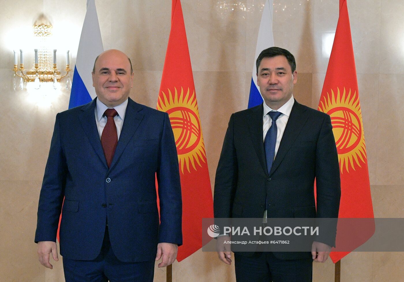 Встреча премьер-министра РФ М. Мишустина с президентом Киргизии С. Жапаровым