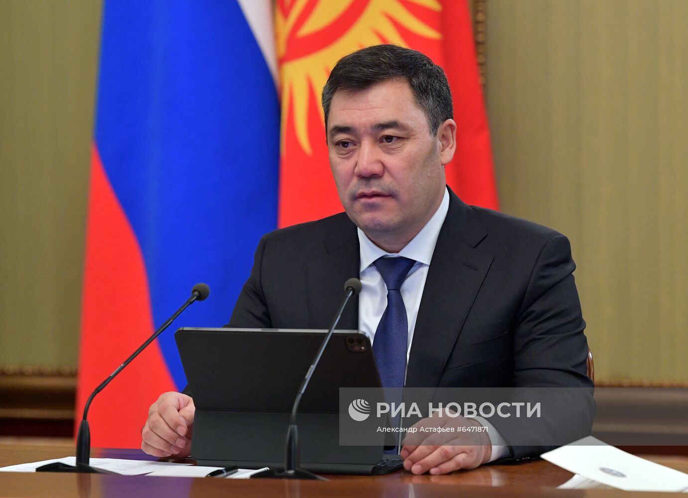 Встреча премьер-министра РФ М. Мишустина с президентом Киргизии С. Жапаровым