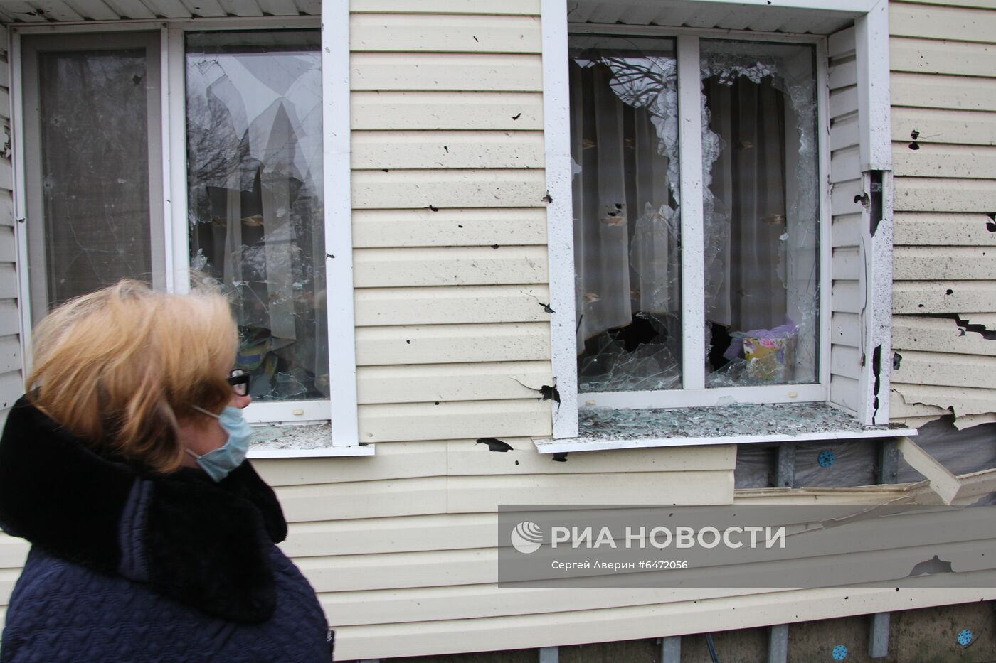 Последствия обстрела в Донецкой области