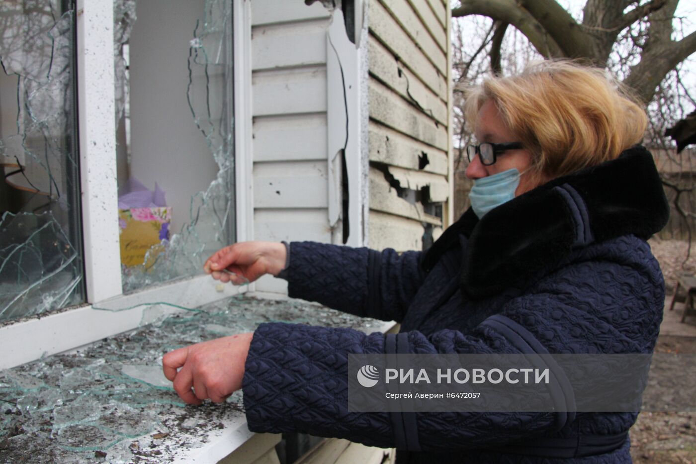 Последствия обстрела в Донецкой области