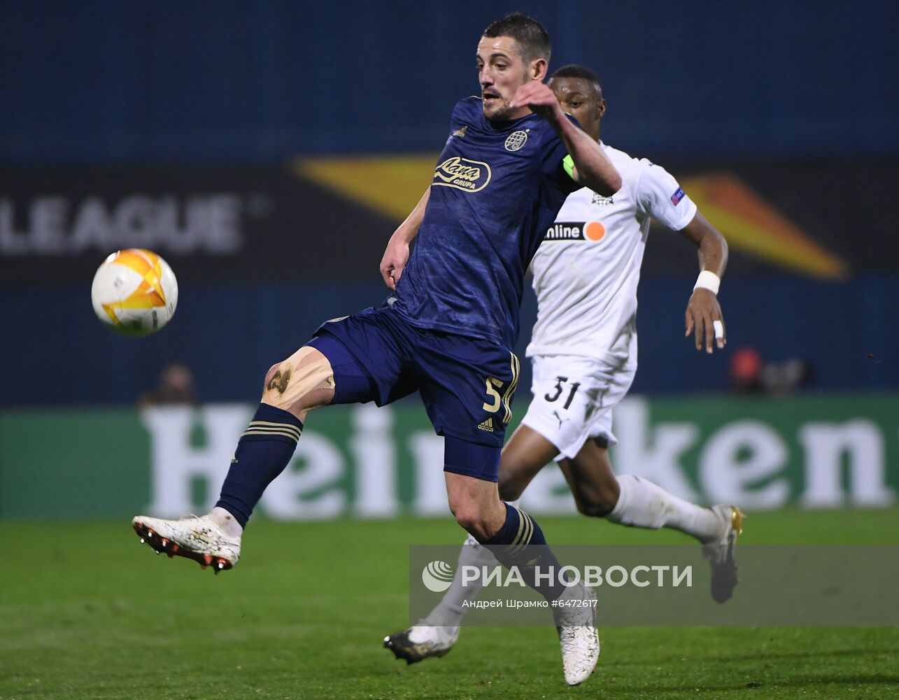 Футбол. Лига Европы. Матч "Динамо" (Загреб) - "Краснодар"