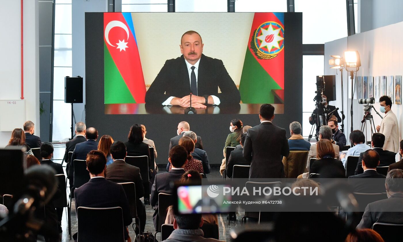 Пресс-конференция президента Азербайджана И. Алиева