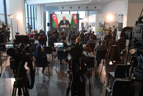 Пресс-конференция президента Азербайджана И. Алиева