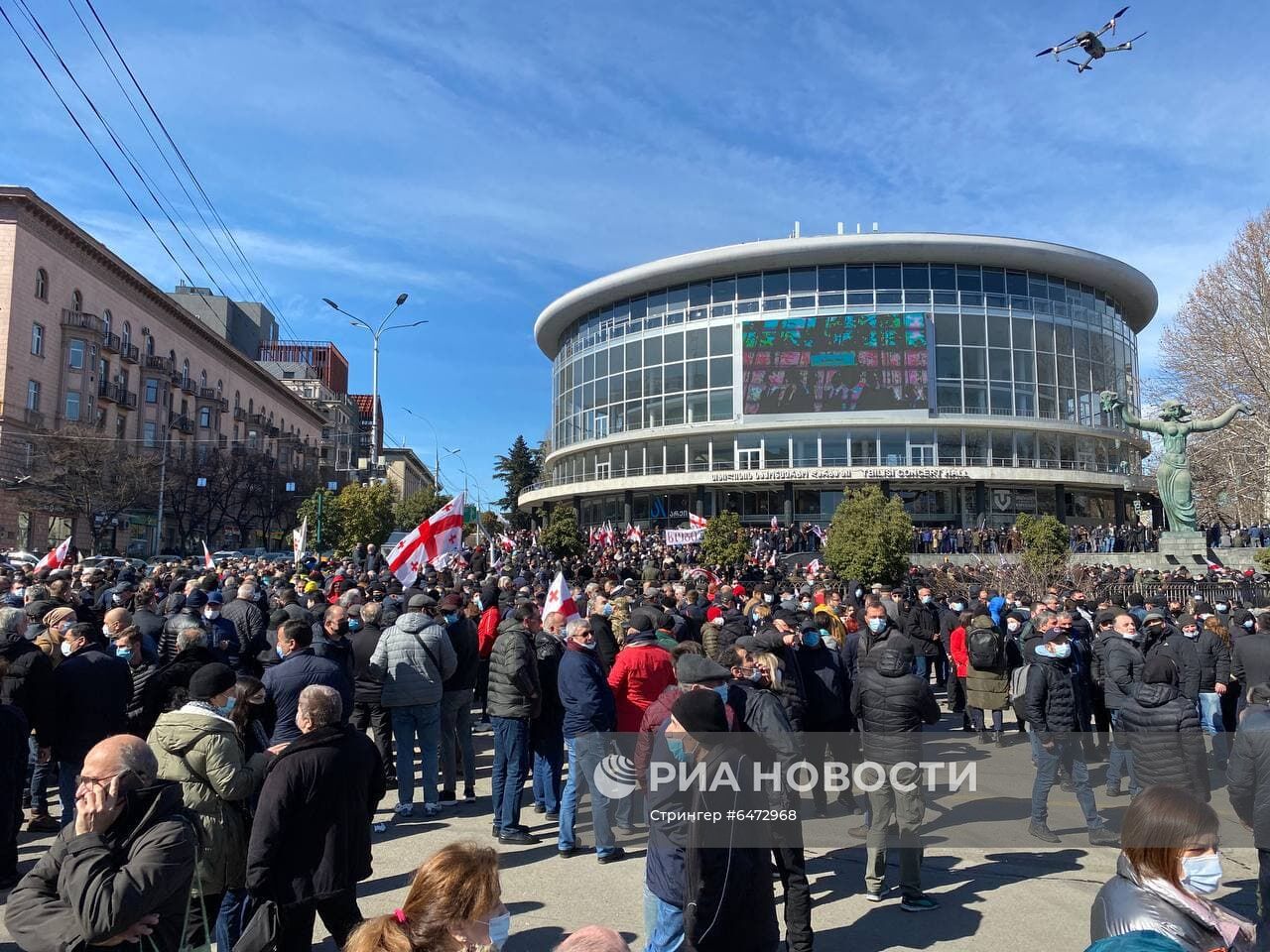 Акция протеста оппозиции в Тбилиси