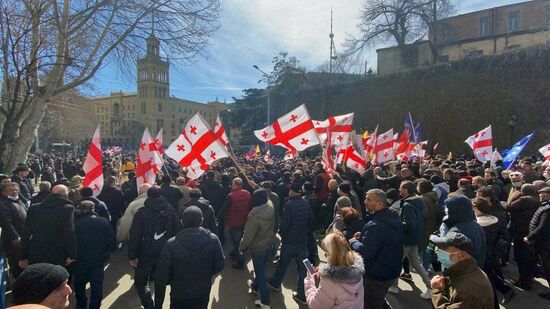 Акция протеста оппозиции в Тбилиси