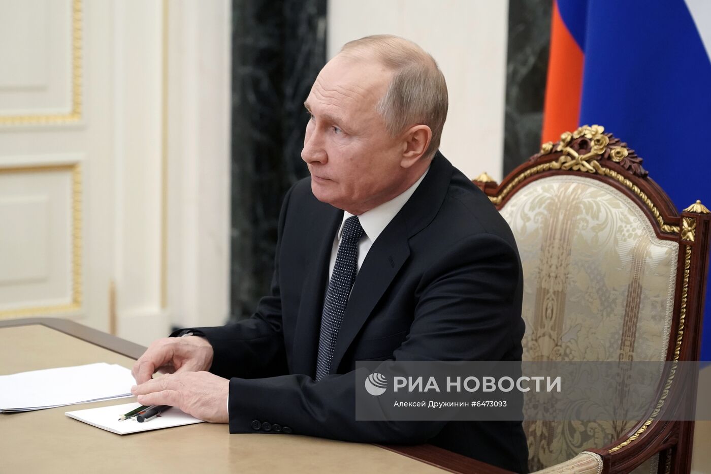 Президент РФ В. Путин провел заседание Совбеза РФ