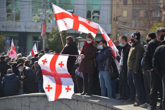 Акция протеста оппозиции в Тбилиси