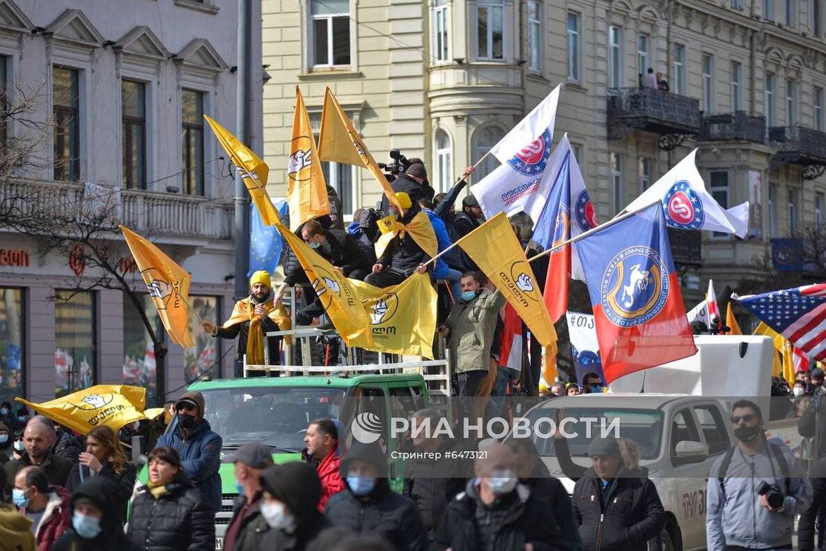 Акция протеста оппозиции в Тбилиси