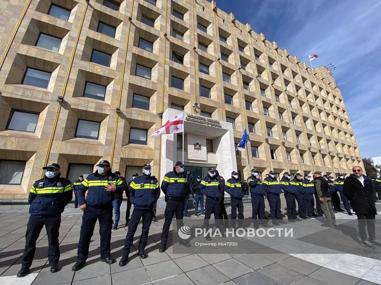 Акция протеста оппозиции в Тбилиси