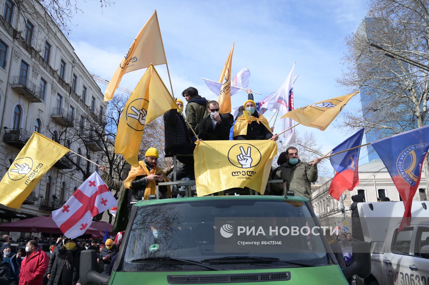 Акция протеста оппозиции в Тбилиси