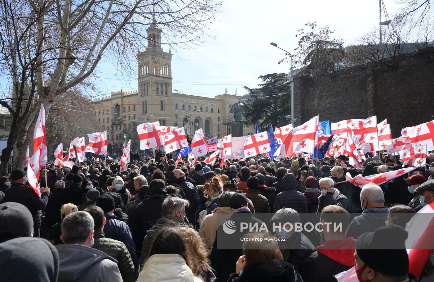 Акция протеста оппозиции в Тбилиси