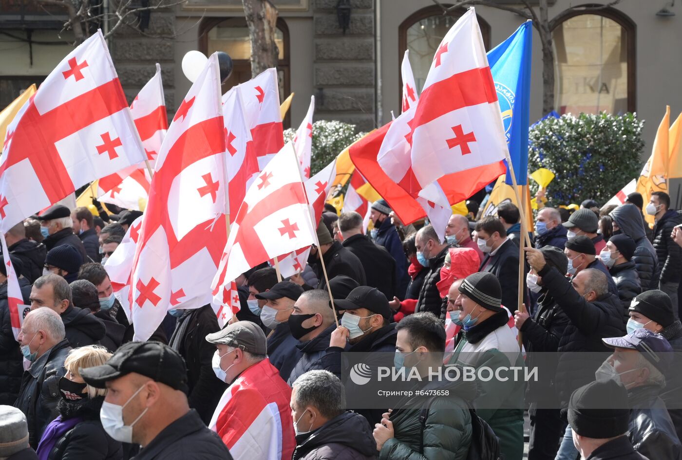 Акция протеста оппозиции в Тбилиси