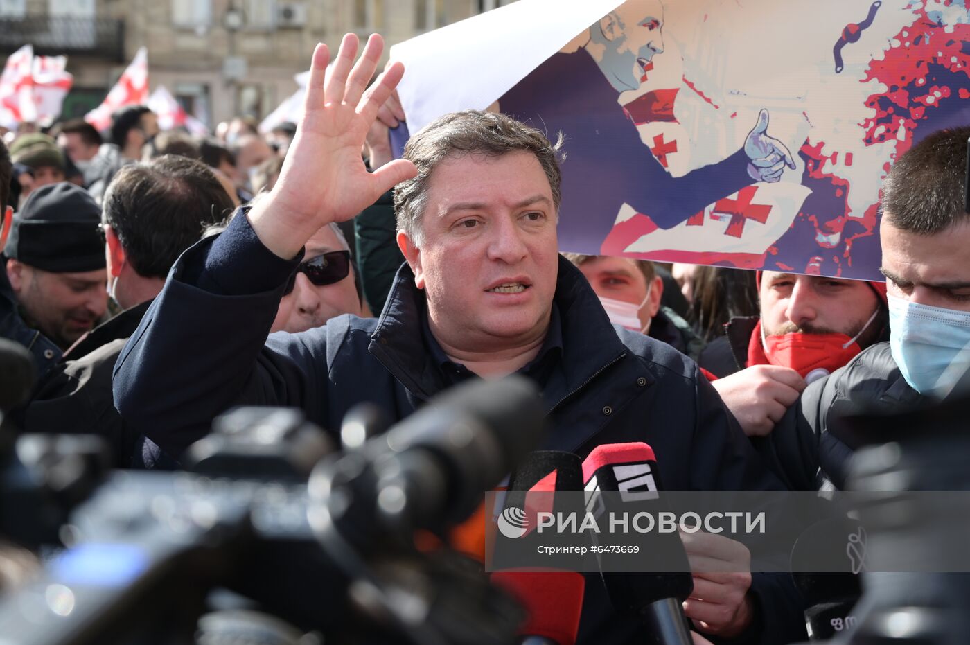 Акция протеста оппозиции в Тбилиси