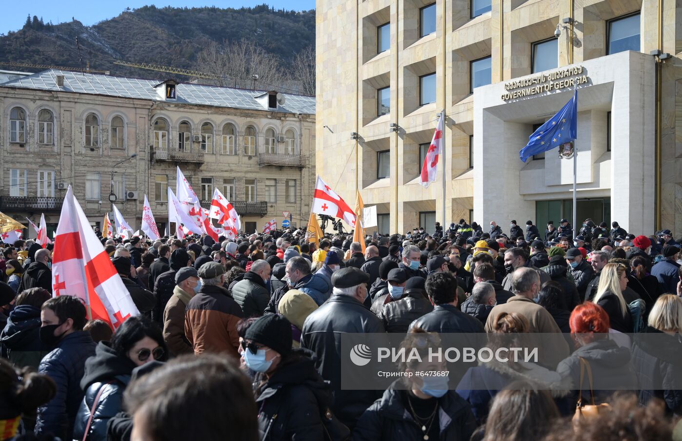 Акция протеста оппозиции в Тбилиси