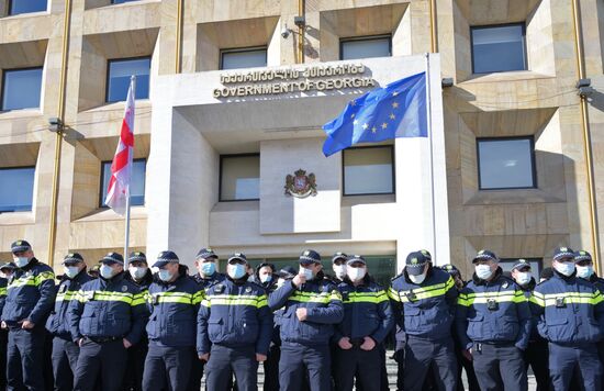 Акция протеста оппозиции в Тбилиси