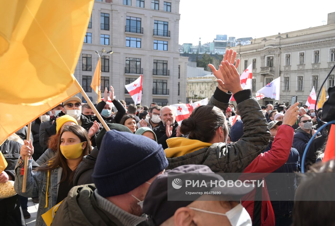 Акция протеста оппозиции в Тбилиси