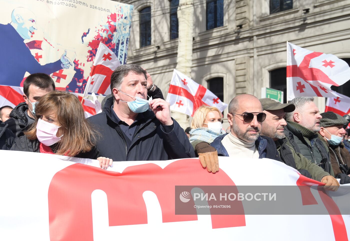 Акция протеста оппозиции в Тбилиси