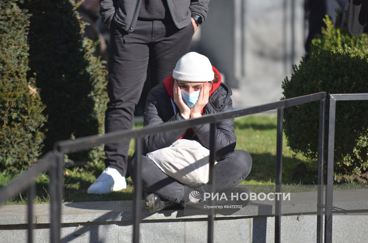 Акция протеста оппозиции в Тбилиси