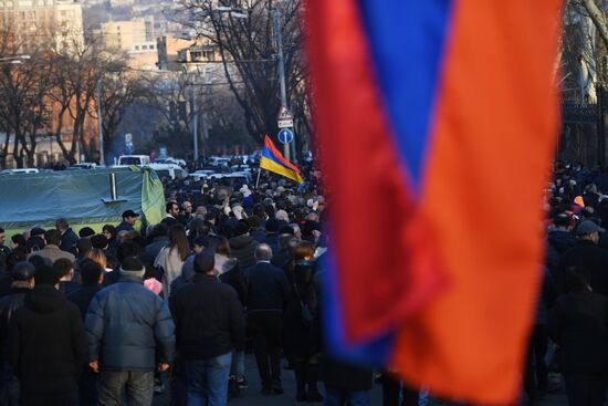 Акция протеста оппозиции в Ереване