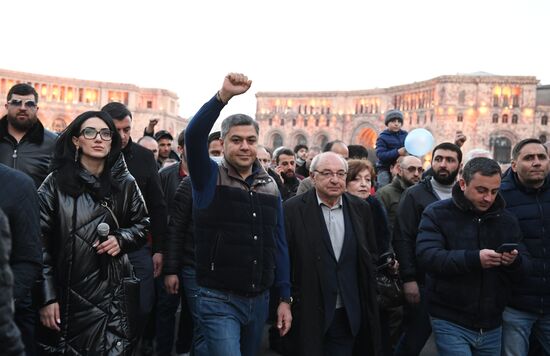 Акция протеста оппозиции в Ереване