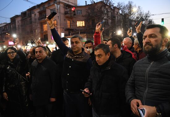 Акция протеста оппозиции в Ереване