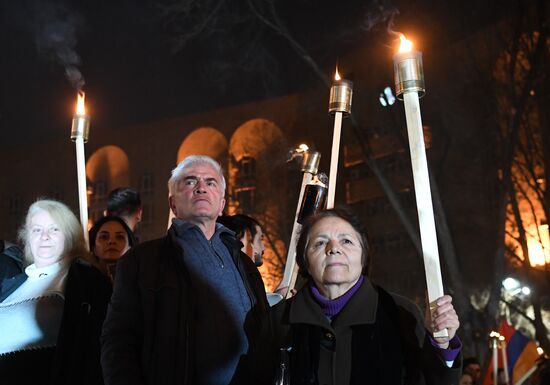 Акция протеста оппозиции в Ереване