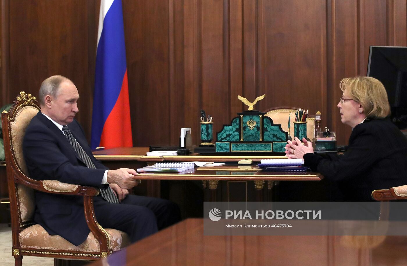 Президент РФ В. Путин встретился с главой ФМБА России В. Скворцовой