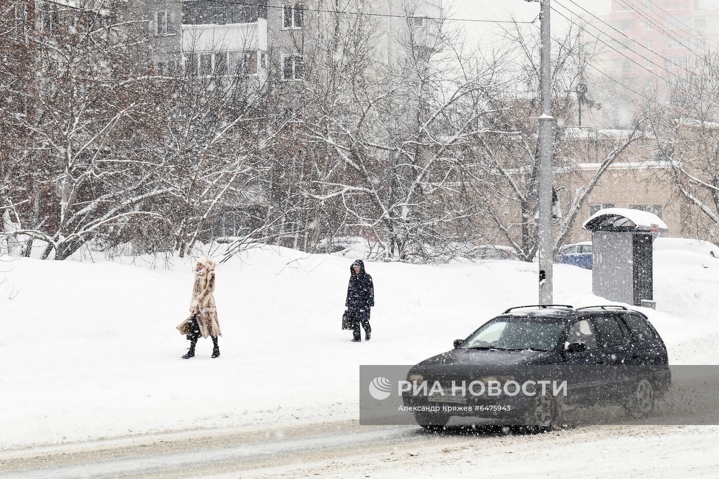 Снегопад в Новосибирске