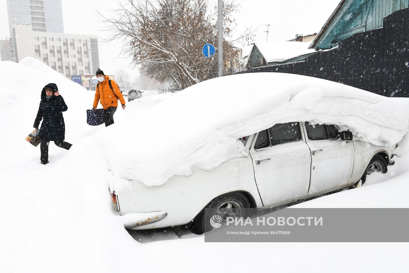 Снегопад в Новосибирске