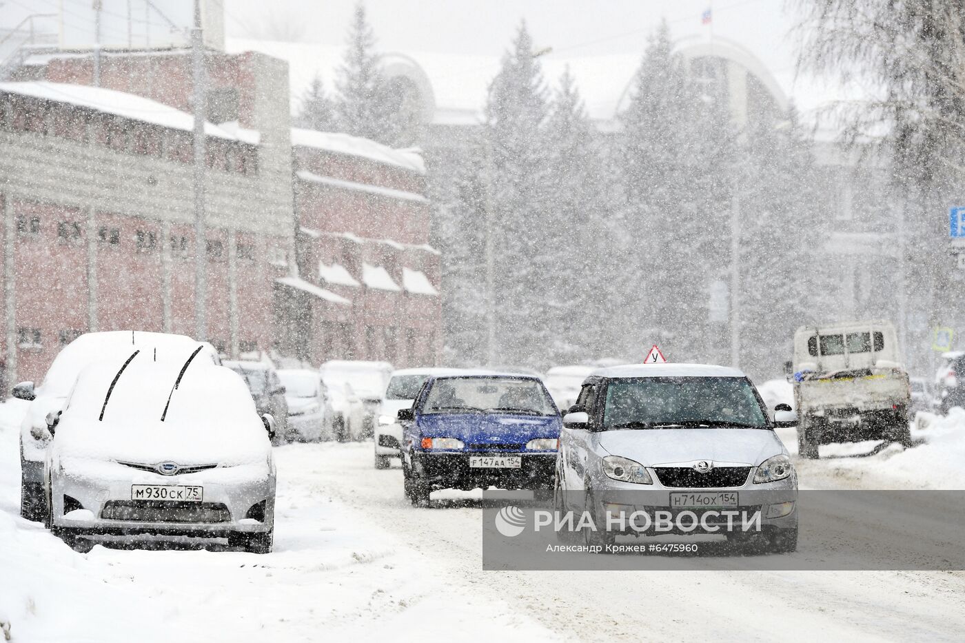 Снегопад в Новосибирске