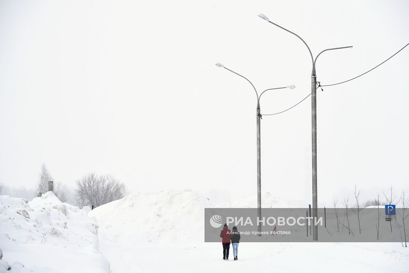 Снегопад в Новосибирске