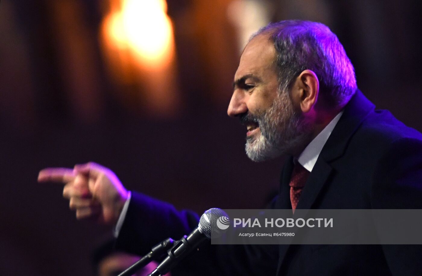 Акция сторонников премьер-министра Армении Н. Пашиняна в ...