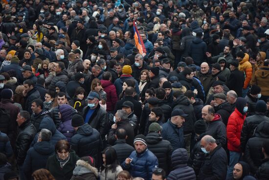 Акция протеста оппозиции в Ереване