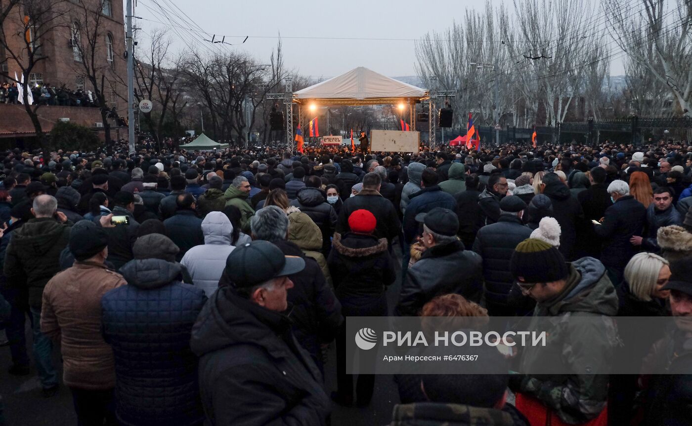 Акция протеста оппозиции в Ереване