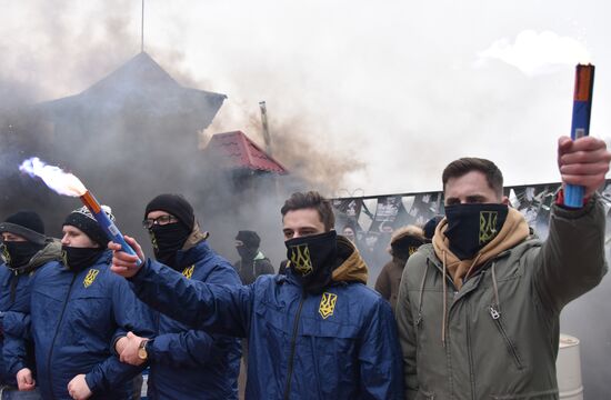Акция националистов на Украине