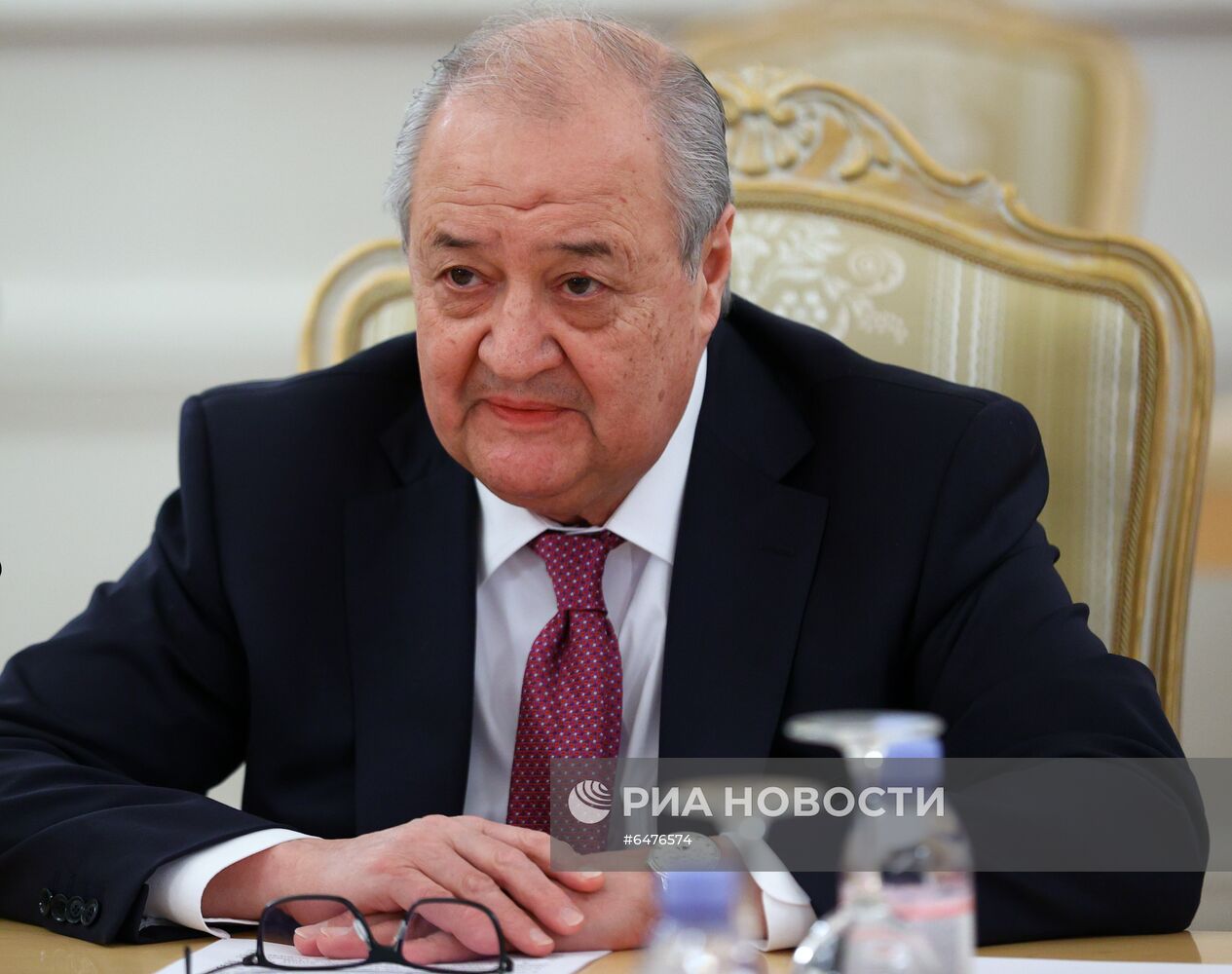 Встреча глав МИД РФ и Узбекистана С. Лаврова и А. Камилова