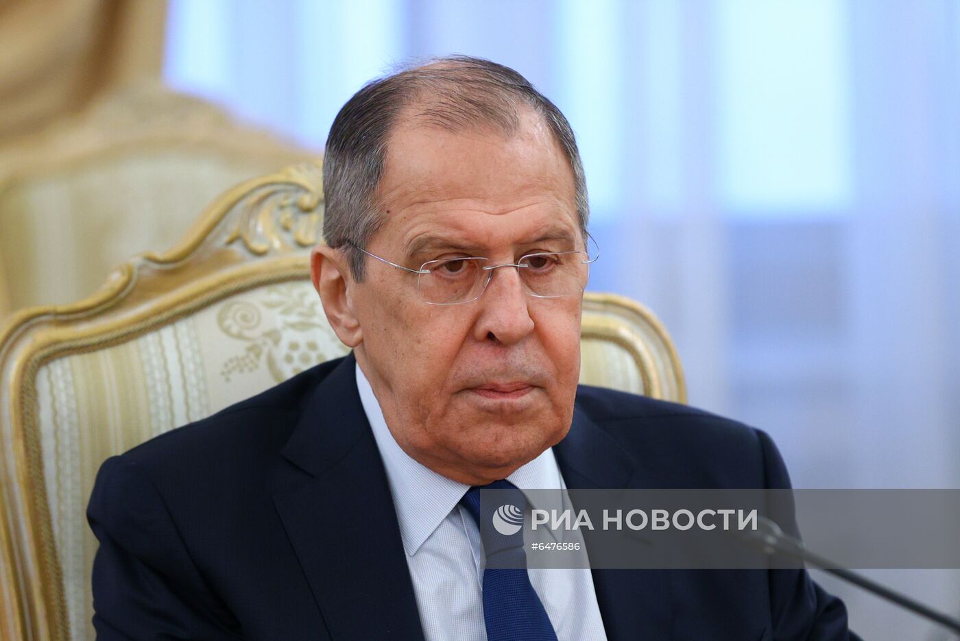 Встреча глав МИД РФ и Узбекистана С. Лаврова и А. Камилова