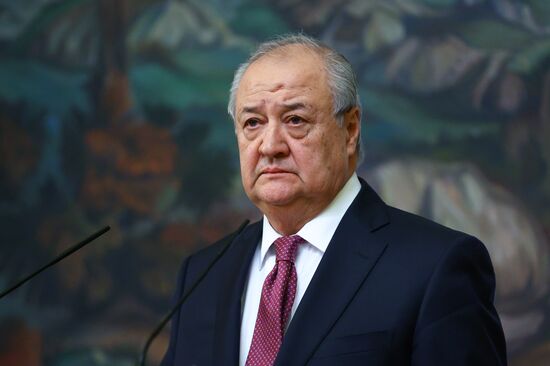 Встреча глав МИД РФ и Узбекистана С. Лаврова и А. Камилова