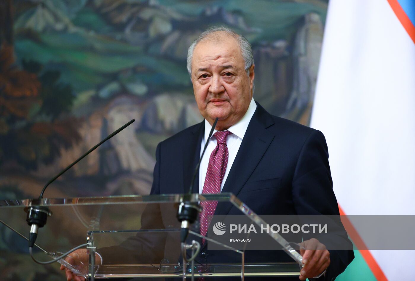 Встреча глав МИД РФ и Узбекистана С. Лаврова и А. Камилова